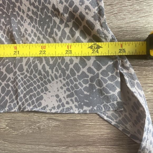 Womens Small Gold Hawk Silk Snakeskin Shirt Dress - Picture 6 of 10